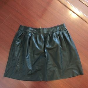 Black faux leather skirt